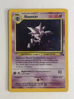 Pokemon TCG Fossil Set Holographic Haunter 6/62 Light Played - Image 1