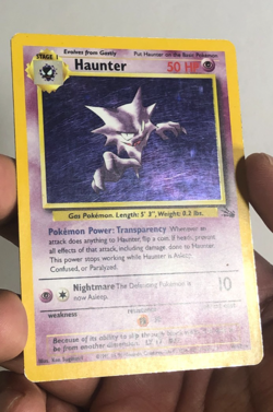 Pokemon TCG Fossil Set Holographic Haunter 6/62 Light Played - Image 2