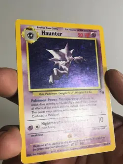 Pokemon TCG Fossil Set Holographic Haunter 6/62 Light Played - Image 3