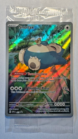 Snorlax SEALED SVP 051 Pokemon Scarlet and Violet Promo NM - Image 1