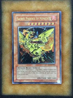 Yugioh Sacred Phoenix Of Nephthys FET-EN005 Ultimate Rare VLP - Image 1