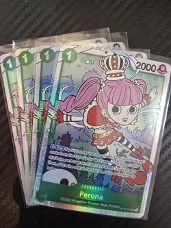 OP12-034 Perona Legacy of the Master Super Rare Foil NM+ Condition - Image 1