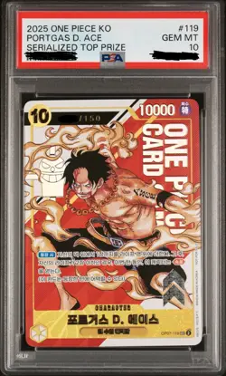 Serial ACE OP07-119 2025 Promo 150 Limited One Piece KOREAN PSA10 - Image 1