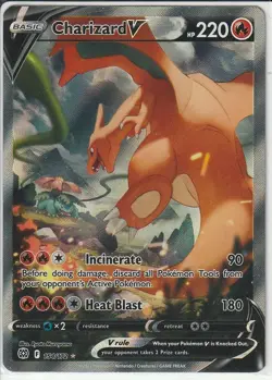 Charizard V | 154/172 | Brilliant Stars | Mint | Holo | Alt Art | Pokemon TCG - Image 1