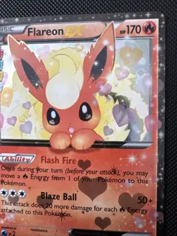 Pokemon TCG Flareon EX Holo Rare Card RC6/RC32 Generations Radiant Collection - Image 3