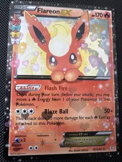 Pokemon TCG Flareon EX Holo Rare Card RC6/RC32 Generations Radiant Collection - Image 4