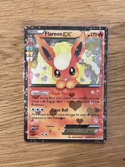 Pokemon TCG Flareon EX Holo Rare Card RC6/RC32 Generations Radiant Collection - Image 1