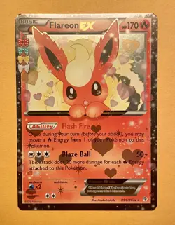 Pokemon TCG Generations Flareon EX Holo Rare Card RC6/RC32 Radiant Collection - Image 1