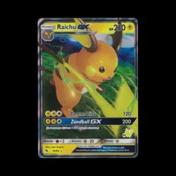 Pokemon TCG Karte Raichu GX + Stamp || Verborgenes Schicksal - 20/68 || NM DE - Image 1