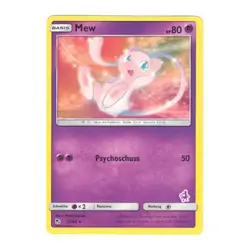 Pokemon TCG Karte Mew + Mewtu Stamp || Verborgenes Schicksal - 32/68 || NM DE - Image 1