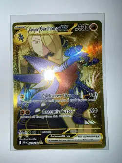 Pokemon TCG Destined Rivals Cynthia's Garchomp EX 241/182 Secret Rare Card - Image 1
