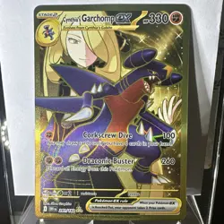Pokemon TCG Destined Rivals Cynthia's Garchomp EX 241/182 Secret Rare Card - Image 1