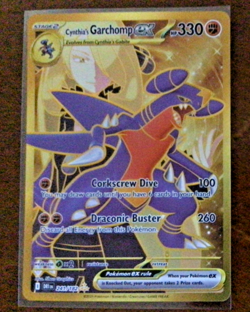 Pokemon TCG Destined Rivals Cynthia's Garchomp EX 241/182 Secret Rare - Image 1