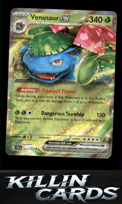 Venusaur ex 001/142 Pokemon Double Rare SV07: Stellar Crown Card NM - Image 1