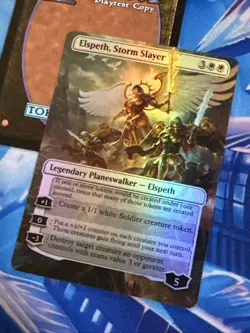 DIY Elspeth, Storm Slayer (Borderless) Foil Mtg Playtest Card - Image 2