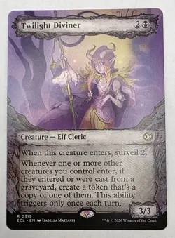 MTG Magic Twilight Diviner (Showcase) Lorwyn Eclipsed Regular 0315 Never Played - Image 1