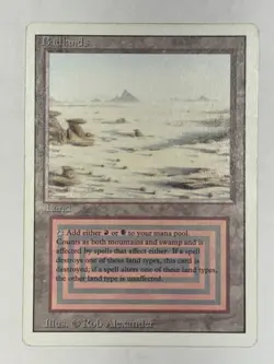 Badlands Revised Edition Rare - MTG Magic The Gathering LP - Image 1
