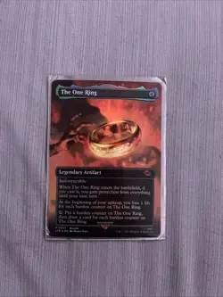 MTG Magic the Gathering Lord of the Rings the One Ring Borderless Foil - Image 1