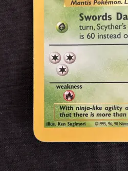 Pokemon TCG - Scyther Base Set 2 17/130 - Unlimited Holo Rare - SWIRL - Image 3