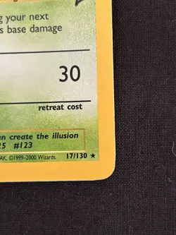 Pokemon TCG - Scyther Base Set 2 17/130 - Unlimited Holo Rare - SWIRL - Image 4