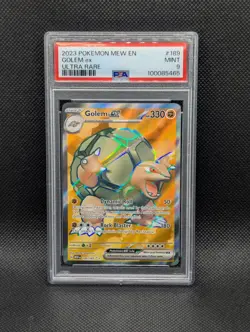 Golem Ex PSA 9 MINT #189 Pokemon 151 Mew EN ultra Rare 2023 Pokemon - Image 1