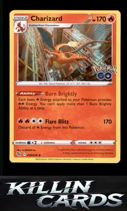 Charizard 010/078 Pokemon Holo Rare Pokemon GO Card NM - Image 1