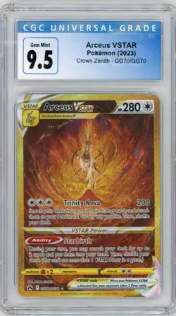 2023 Pokemon Crown Zenith FA/Arceus VSTAR GG70/GG70 Secret Rare CGC 9.5 - Image 1