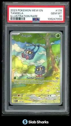 2023 POKEMON SV 151 - MEW EN #178/165 TANGELA ILLUSTRATION RARE PSA 10 - Image 1