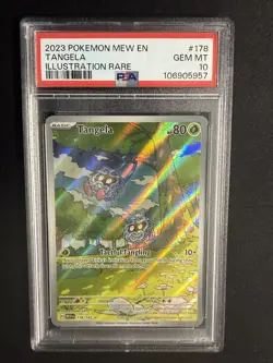 2023 POKEMON SV 151 - MEW EN #178/165 TANGELA ILLUSTRATION RARE PSA 10 - Image 1