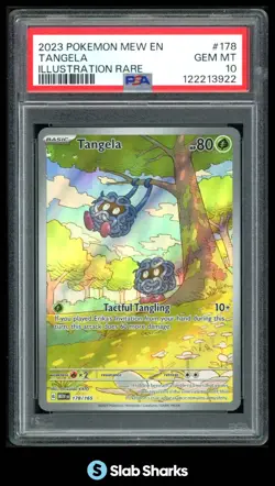 2023 POKEMON SV 151 MEW EN #178/165 TANGELA ILLUSTRATION RARE PSA 10 - Image 1