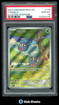 2023 POKEMON SV 151 - MEW EN #178/165 TANGELA ILLUSTRATION RARE PSA 10 - Image 1