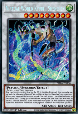YUGIOH VIRTUAL WORLD KYUBI - SHENSHEN SECRET RARE PHRA-EN036 NEAR MINT - Image 1