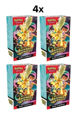 4x Pokemon TCG Mega Evolution Ascended Heroes Booster Bundle CONFIRMED PRESALE - Image 1