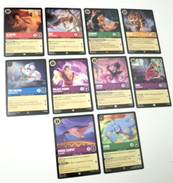 Disney Lorcana Theme: Aladdin Theme Lot of 10 cards Aladdin, Jasmine, Genie - Image 1