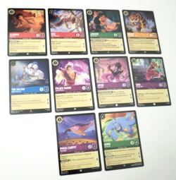 Disney Lorcana Theme: Aladdin Theme Lot of 10 cards Aladdin, Jasmine, Genie - Image 2