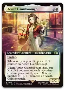 Aerith Gainsborough (Extended Art) #423 (Foil) (NM) Final Fantasy FIN Magic MTG - Image 1
