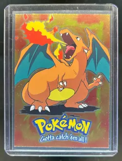 1999 Topps Pokemon the First Movie #06 Charizard Stage 3 Foil Blue Logo #E6 - Image 1
