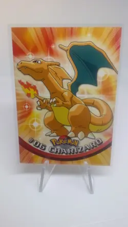 1999 Topps Pokemon TV Animation Edition Charizard #06 Black Label Non-Holo NM - Image 1