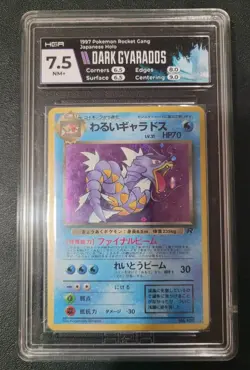 1997 Dark Gyarados Holo Rare No. 130 Rocket Gang Pokemon Japanese HGA 7.5 - Image 1