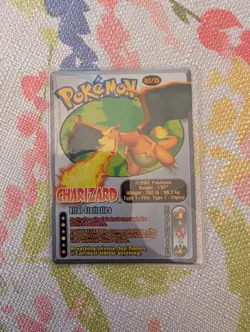 WENDY'S Vital Statistic CHARIZARD Promo POKEMON Laminated 2002 Trading Card 2/15 - Image 1