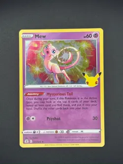 Pokemon Card TCG: Mew 011/025 - Celebrations NM Holo - Image 1
