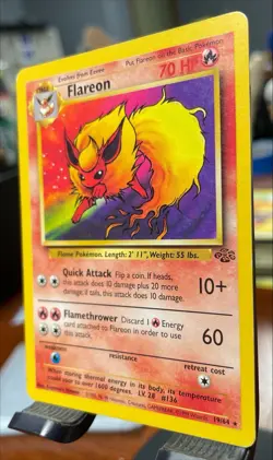 VLP 🔥 Pokemon TCG Flareon Card 19/64 Jungle Unlimited Rare Non-Holo - Image 3