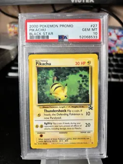Pokemon Pikachu #27 'Bumblebee' Black Starr Rare Card PSA 10 Gem Mint - Image 1