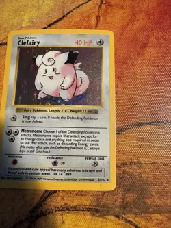 Clefairy Holo Shadowless | Base Set WOTC | Vintage Pokemon Card - Image 3