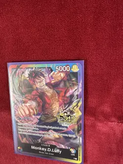 One Piece TCG - Monkey D. Luffy Leader - P - 3rd Anniversary Stamped Promo - Image 2
