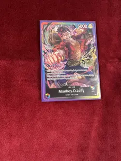 One Piece TCG - Monkey D. Luffy Leader - P - 3rd Anniversary Stamped Promo - Image 5