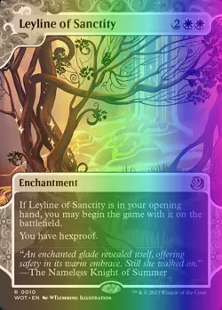 MTG Leyline of Sanctity (10/103) Wilds of Eldraine Enchanting Tales LP FOIL - Image 1