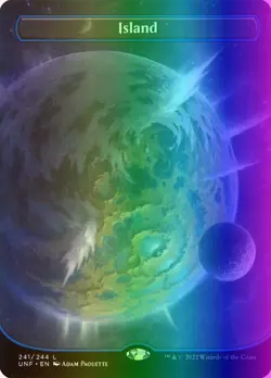 MTG Magic the Gathering Island (241/689) Unfinity LP FOIL - Image 1