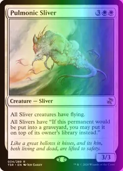 MTG Magic the Gathering Pulmonic Sliver (34/429) Time Spiral Remastered LP FOIL - Image 1