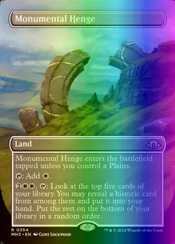 MTG Magic the Gathering Monumental Henge (354/703) Modern Horizons 3 NM FOIL - Image 1
